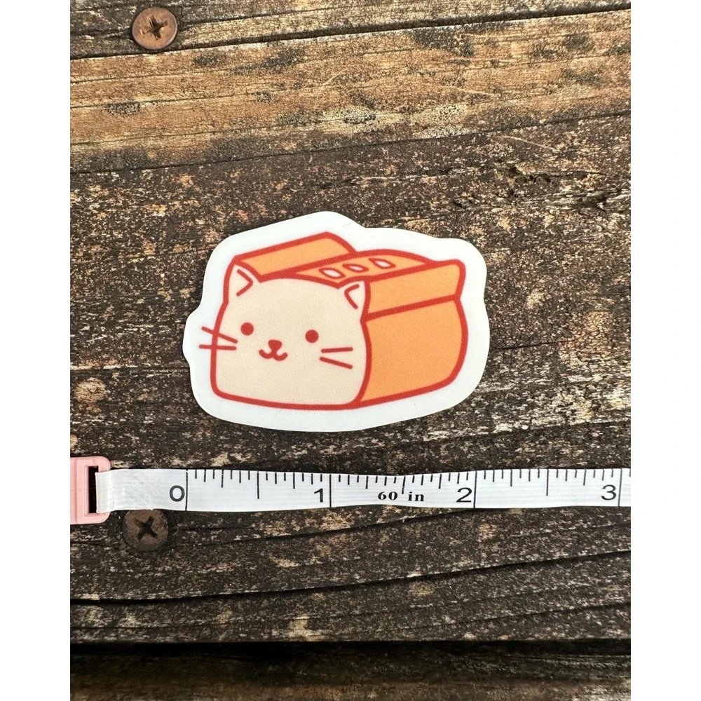 Cat Loaf Bread Vinyl Sticker‎ for Laptops, Kitten, Kitty, Laptop Sticker, Phone